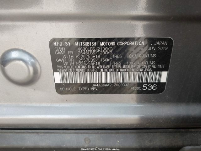 2020 MITSUBISHI ECLIPSE CROSS JA4AS4AA2LZ000332 Photo 8