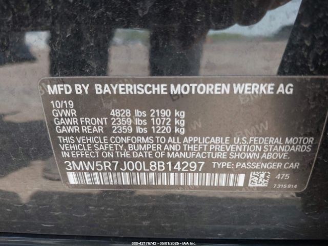 3MW5R7J00L8B14297 BMW 330i Xdrive