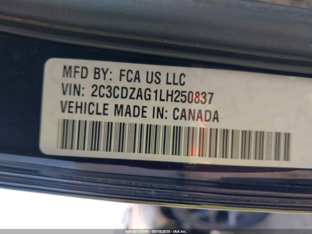 2020 DODGE CHALLENGER 2C3CDZAG1LH250837 Photo 8