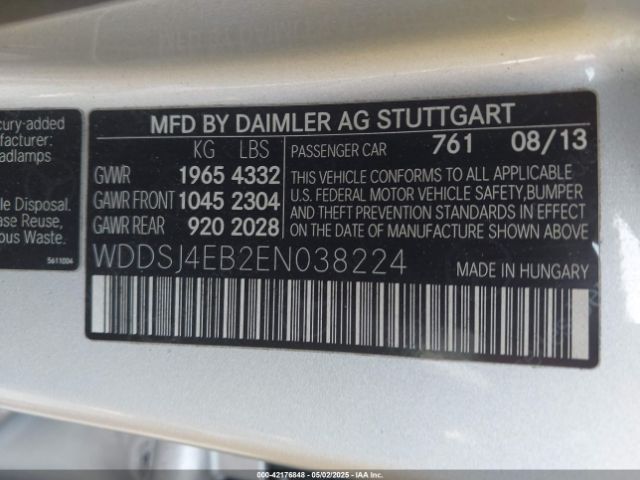 2014 MERCEDES-BENZ CLA 250 WDDSJ4EB2EN038224 Photo 8
