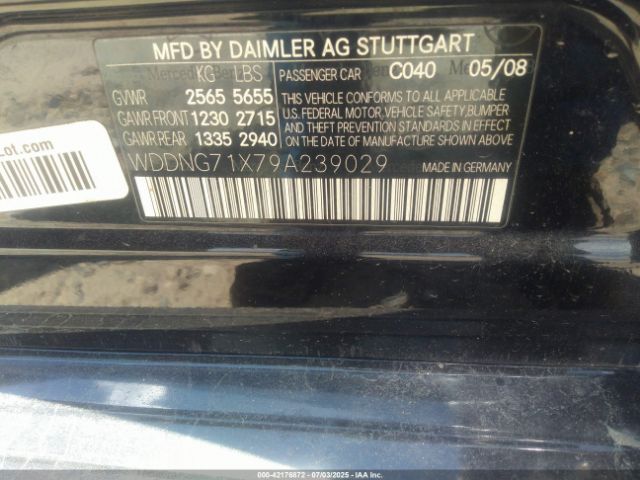 2009 MERCEDES-BENZ S 550 WDDNG71X79A239029 Photo 8