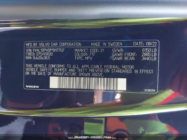 2023 VOLVO XC90 YV4L12PV0P1917707 Photo 8