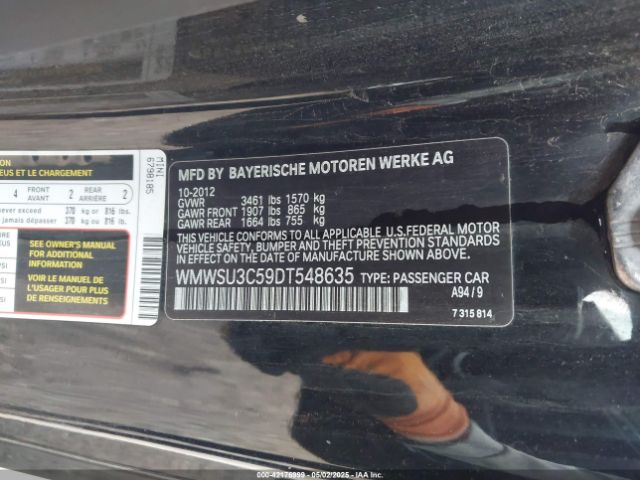2013 MINI HARDTOP WMWSU3C59DT548635 Photo 8