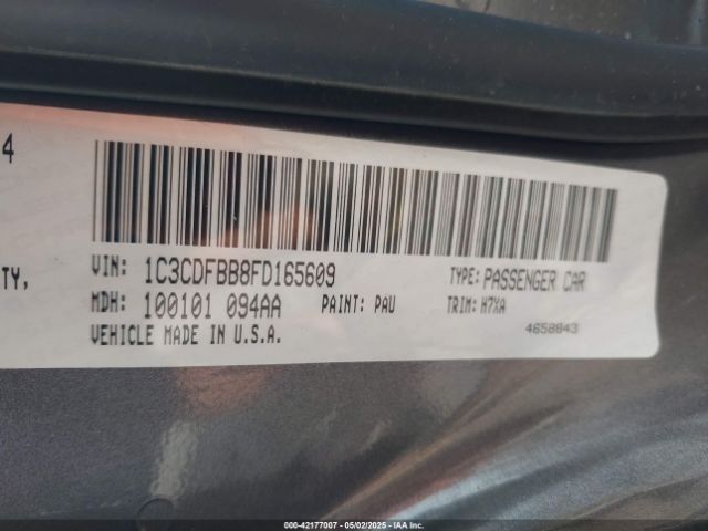 1C3CDFBB8FD165609 Dodge DART SXT