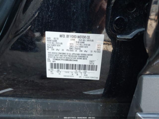 2021 FORD EXPLORER 1FMSK7FH3MGB03446 Photo 8