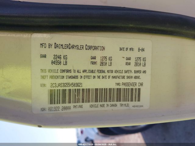 2005 CHRYSLER 300 2C3JA53G55H503621 Photo 8