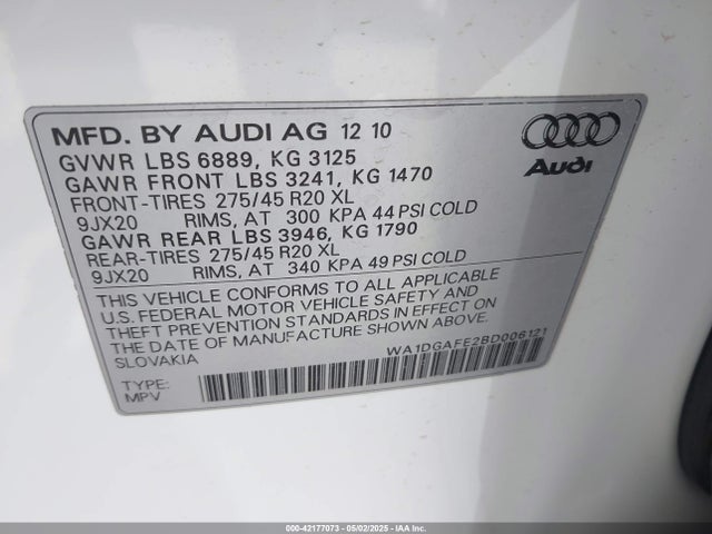 2011 AUDI Q7 WA1DGAFE2BD006121 Photo 8