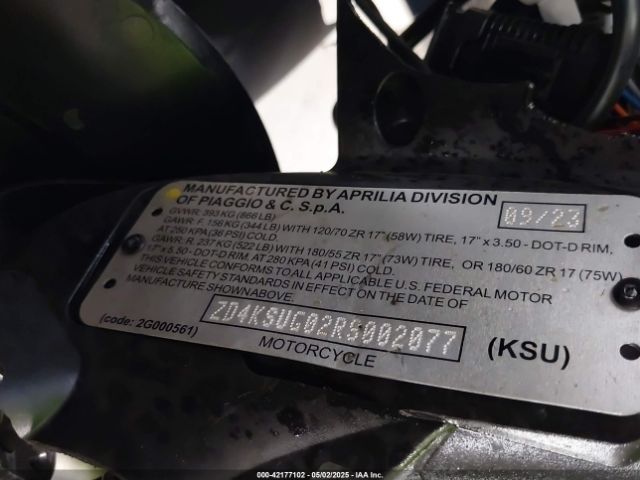 2024 APRILIA RS ZD4KSUG02RS002077 Photo 9