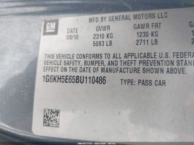 2011 CADILLAC DTS 1G6KH5E65BU110486 Photo 8