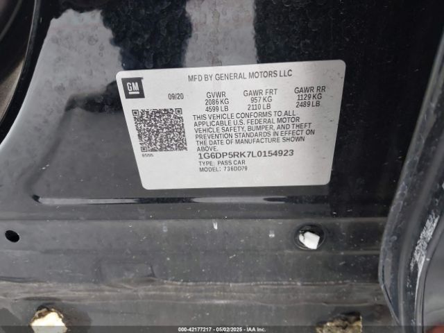 1G6DP5RK7L0154923 Cadillac Ct5 Sport