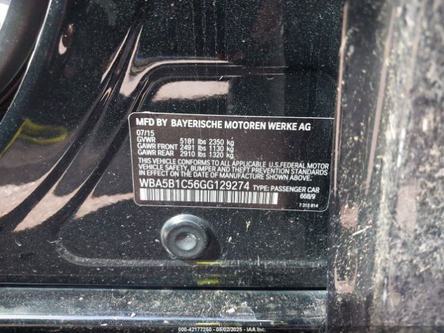 WBA5B1C56GG129274 BMW 535i