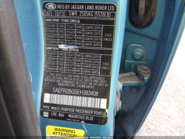 SALFR2BG5EH383408 Land Rover LR2