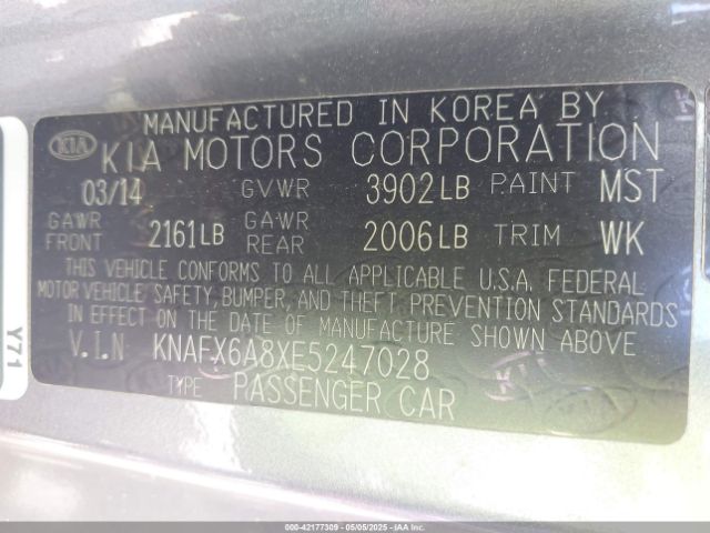 KNAFX6A8XE5247028 KIA Forte Koup Ex