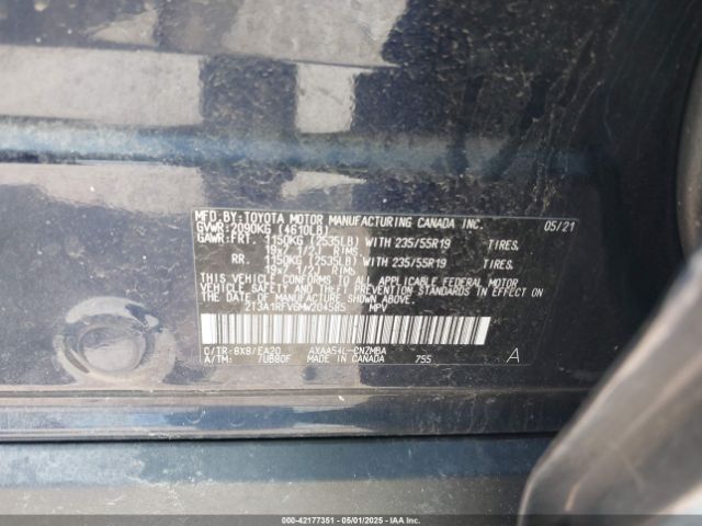 2T3A1RFV6MW204585 Toyota Rav4 Xle Premium