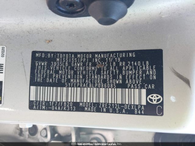 5YFEPRAE8LP086085 Toyota COROLLA LE