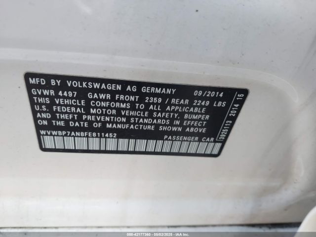 WVWBP7AN8FE811452 Volkswagen Cc 2.0t R-line