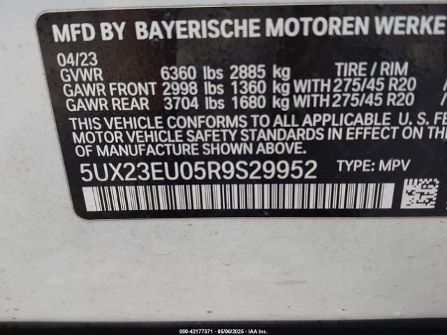 5UX23EU05R9S29952 BMW X5 Xdrive40i