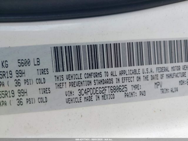 3C4PDDEG2FT680625 Dodge Journey R/t