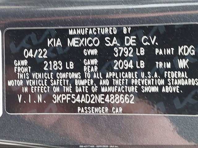 KIA Forte Gt-line 2022 3KPF54AD2NE488662 Image 9