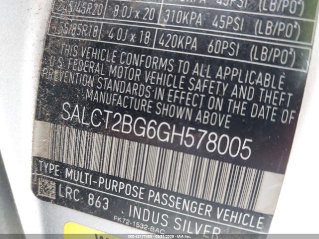 SALCT2BG6GH578005 Land Rover gtdi lev3 sulev30