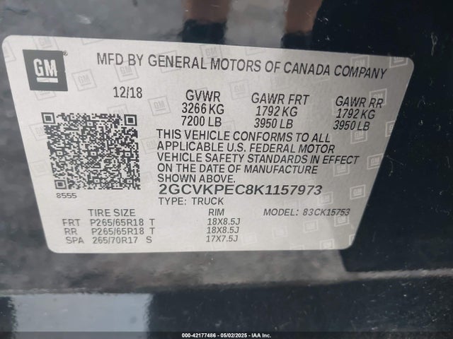 Chevrolet Silverado 1500 Ld Lt 2019 2GCVKPEC8K1157973 Image 9