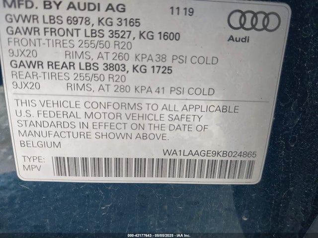 2019 AUDI E-TRON WA1LAAGE9KB024865 Photo 8