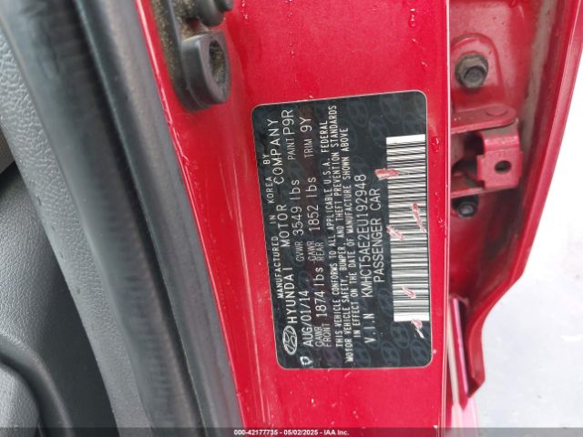 KMHCT5AE2EU192948 Hyundai ACCENT GS