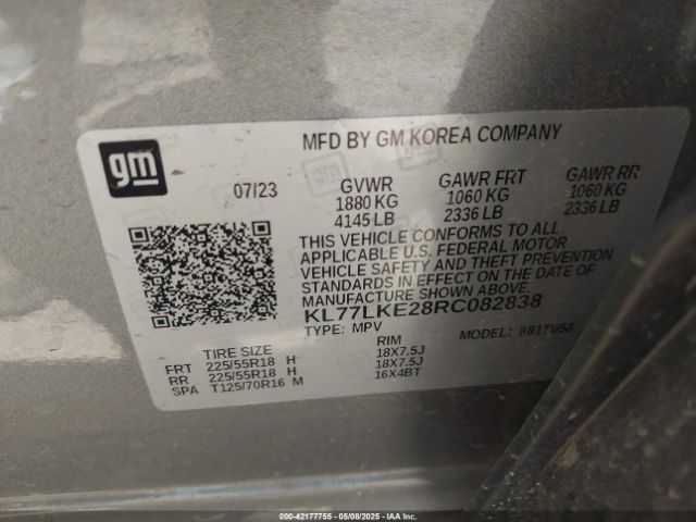 2024 CHEVROLET TRAX KL77LKE28RC082838 Photo 8