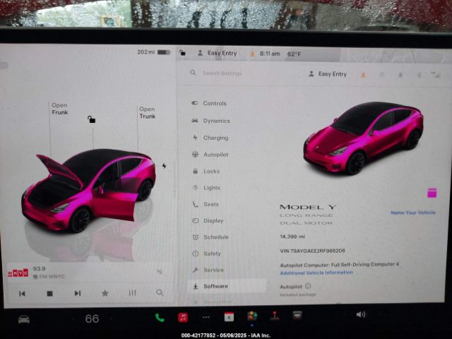 7SAYGAEE2RF986206 Tesla Model Y Long Range Dual Motor All-wheel Drive