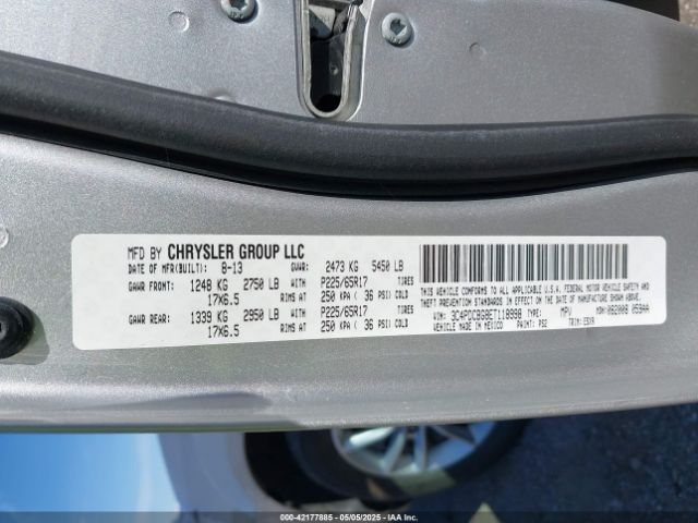 3C4PDCBG8ET118998 Dodge Journey Sxt