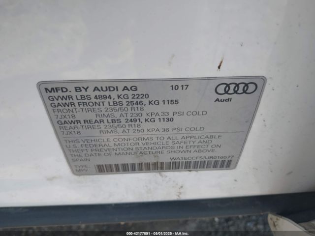2018 AUDI Q3 WA1ECCFS3JR016577 Photo 8