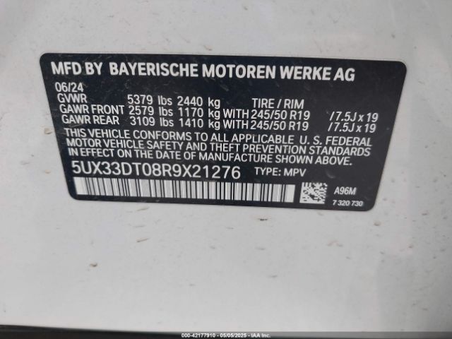 2024 BMW X4 5UX33DT08R9X21276 Photo 8