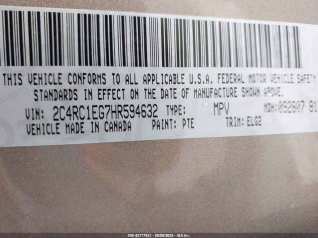 2C4RC1EG7HR594632 Chrysler Pacifica Touring-l Plus