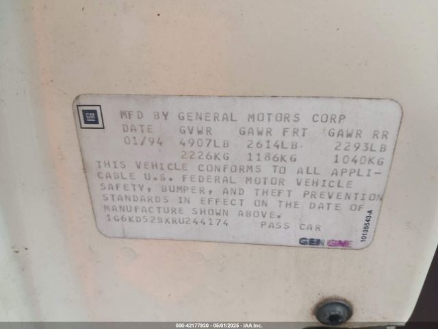 1994 CADILLAC DEVILLE 1G6KD52BXRU244174 Photo 8