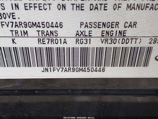 JN1FV7AR9GM450446 Infiniti Q50 3.0t Red Sport 400