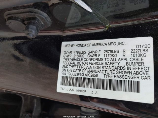 19UUB3F60LA002856 Acura Tlx A-spec/a-spec W/red Leather