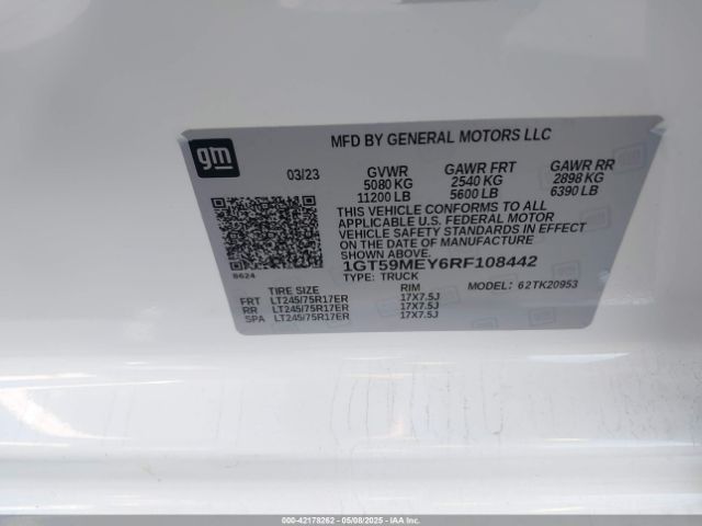 1GT59MEY6RF108442 GMC l5p