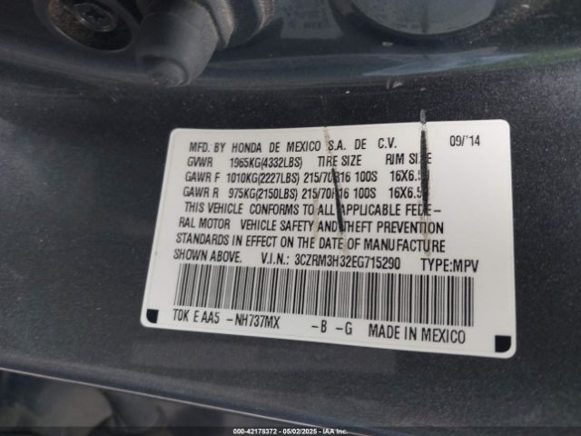 3CZRM3H32EG715290 Honda CR-V LX