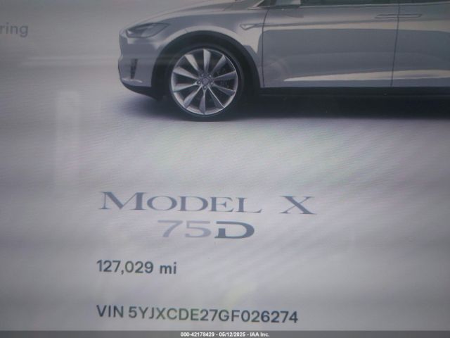 5YJXCDE27GF026274 Tesla Model X 60d/70d/75d/90d