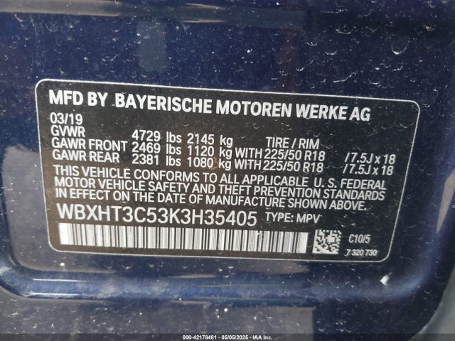 2019 BMW X1 WBXHT3C53K3H35405 Photo 8