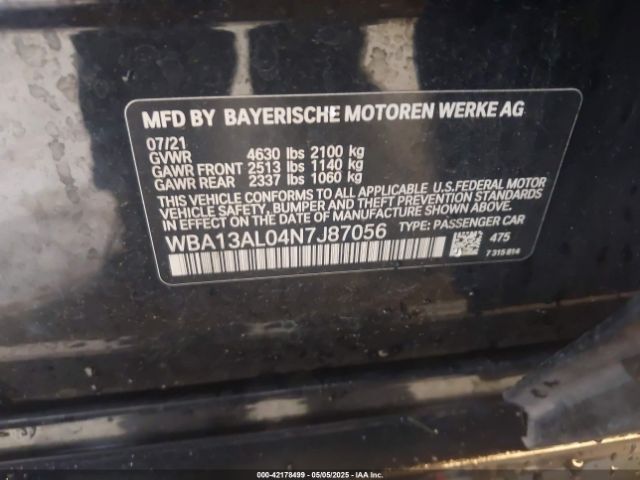 WBA13AL04N7J87056 BMW M235 Gran Coupe I Xdrive