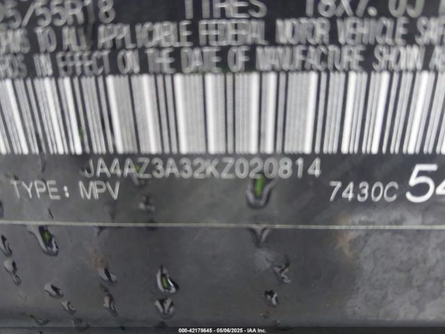 JA4AZ3A32KZ020814 Mitsubishi Outlander Es
