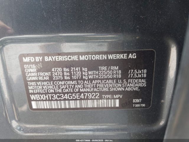 2016 BMW X1 WBXHT3C34G5E47922 Photo 8