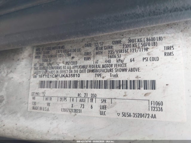 1FTYE1CM1JKA35810 Ford Transit-150