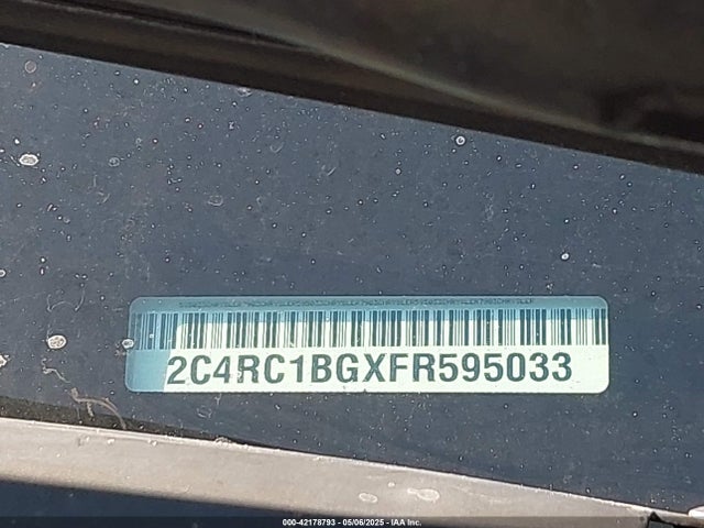 2C4RC1BGXFR595033 Chrysler Town & Country Touring