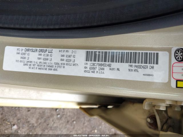 2011 CHRYSLER 200 1C3BC1FB0BN531482 Photo 8