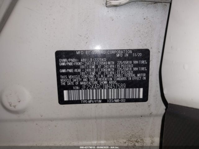 2021 SUBARU FORESTER JF2SKARC1MH457589 Photo 8