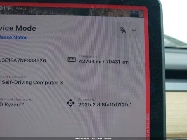 2022 TESLA MODEL 3 5YJ3E1EA7NF338526 Photo 6