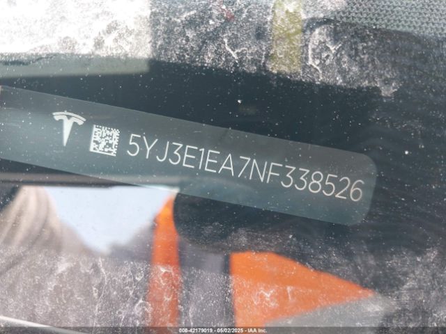 2022 TESLA MODEL 3 5YJ3E1EA7NF338526 Photo 8