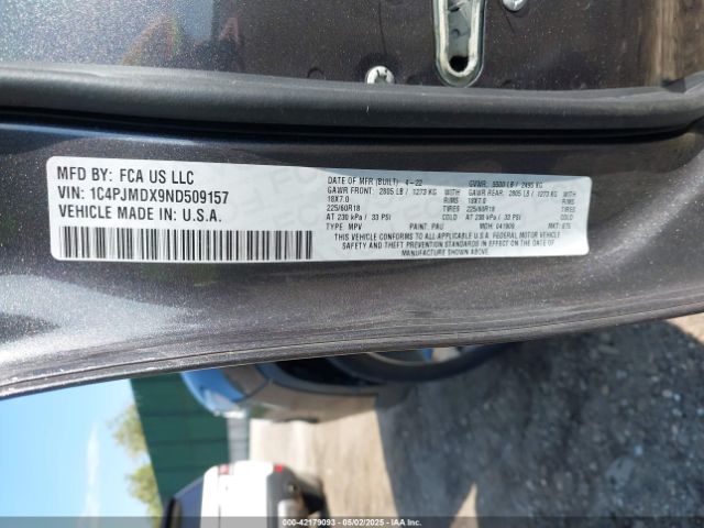 2022 JEEP CHEROKEE 1C4PJMDX9ND509157 Photo 8